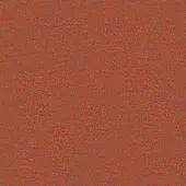 Orange speckled textile sample, “sera 20 glow” from miniforms’ “sera rohi” collection, features blue-gray dots and a granular woven texture.